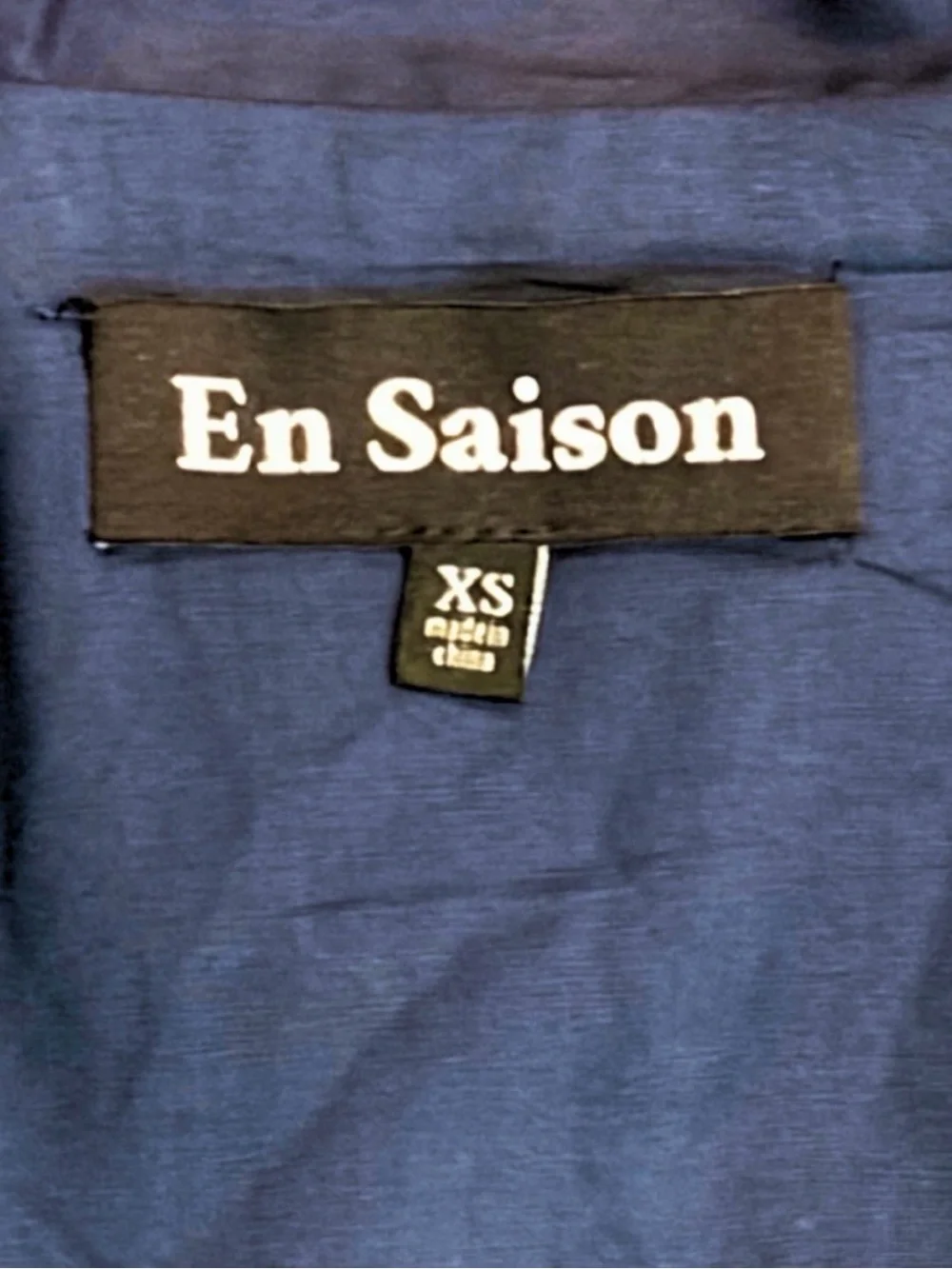 Anthropologie EN SAISON Avery Navy Belted Button Front Midi Dress XS - Picture 9 of 10